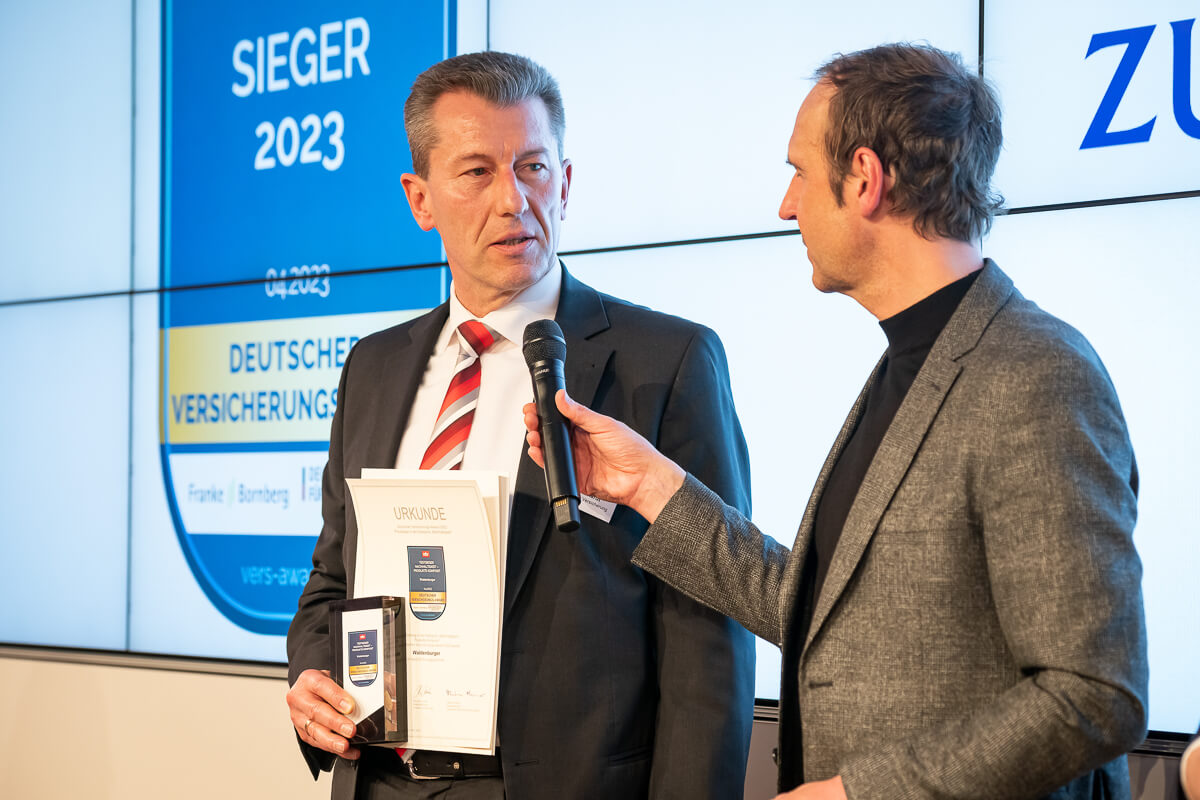 Waldenburger Nachhaltigkeit Verleihung Deutscher Versicherungs-Award 2023