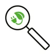 Lupe symbolisiert das Informieren über die Balkonkraftwerk-Versicherung