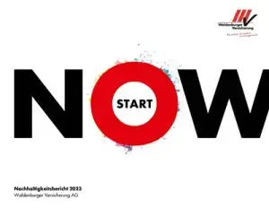 Titelseite vom Nachhaltigkeitsbericht 2023 der Waldenburger Versicherung