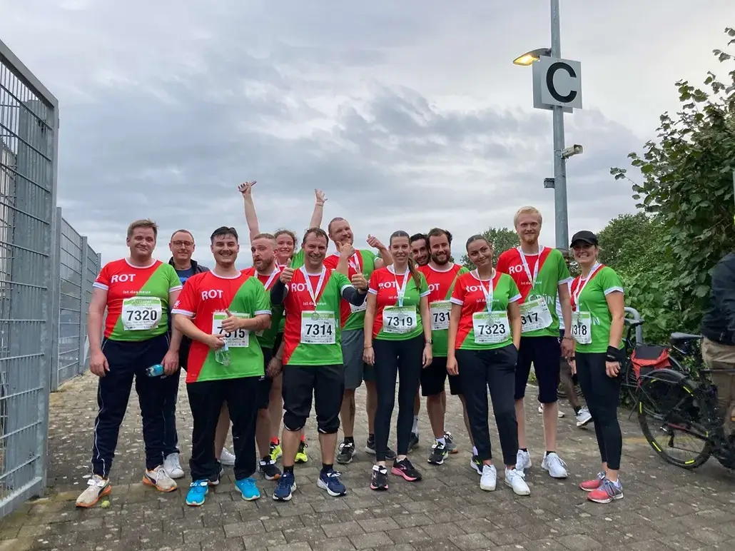 Waldenburger läuft für Nachhaltigkeit Geschafft - Das Waldenburger Laufteam nach dem Lauf
